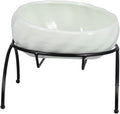 Smooth Ceramic Pet Bowl Iron Frame Rack Cat Feeder Dog Bowl Pet Food Feeding Dog Feeder Cat Feeding Watering Supplies
