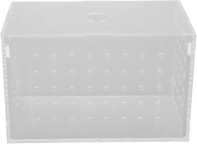 Fish Breeder Box, Aquarium Fish Breeding Box, High Transparency Acrylic Hatchery Incubator with Suction Cups for Baby Fish Shrimp Clownfish Isolation and Rearing (14 * 8 * 9CM)