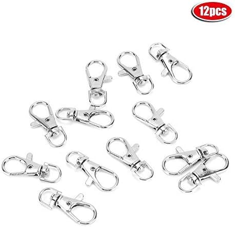 12 Pcs Pet Birds Foot Rings Cage Door Buckle Lock Claw Snap Hook Iron Anti-Escape Accessory for Pet Birds Small Animals