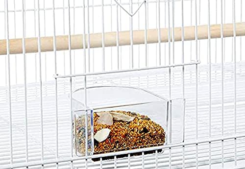 Lot of 6 Aviary Breeding Finch Aviary Canary Flight Bird Cage with Center Divider 24" x 16" x 16" (White)