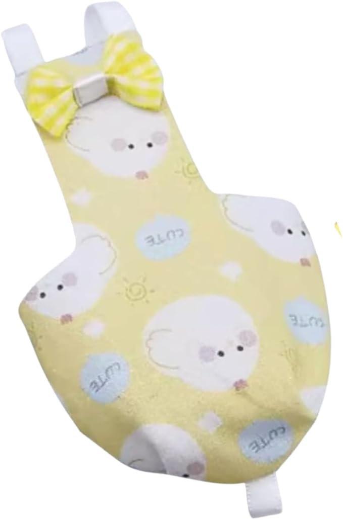 Bird Diaper Protective Parrot Nappy - 4 Pack, Reusable Flight Suit with Waterproof Inner Layer, Adjustable Shoulder Straps, Washable Cute Urine Wet Suit for Parakeet Conure (S)