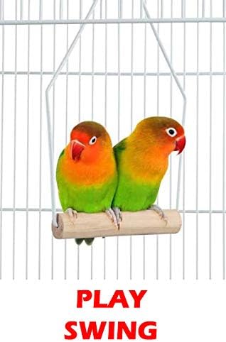 Large Open/Close Play Perch Stand Top Canary Parakeet Cockatiel Lovebird Finch Bird Home Cage with Side Nesting Box Doors