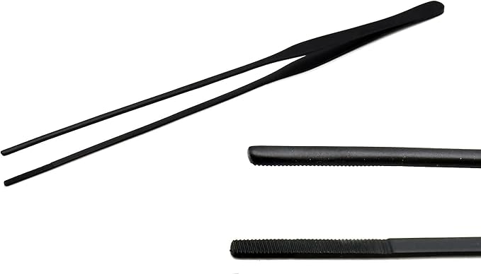G.S Aquarium Tweezers Long Reptiles Feeding Tongs for Aquatic Plants Spider Snakes Lizards (15" Straight)