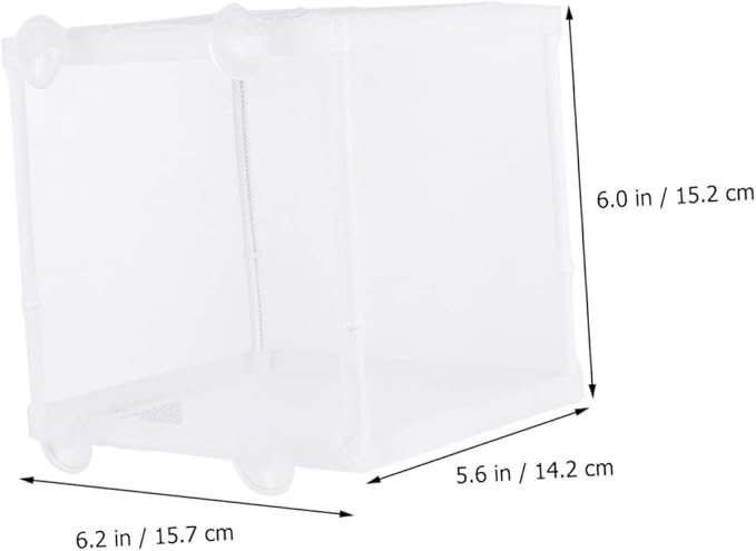 POPETPOP 2pcs Water Separation Net Plastic and Cloth Materials Detail Fish Breeding Tank Home Tank Box