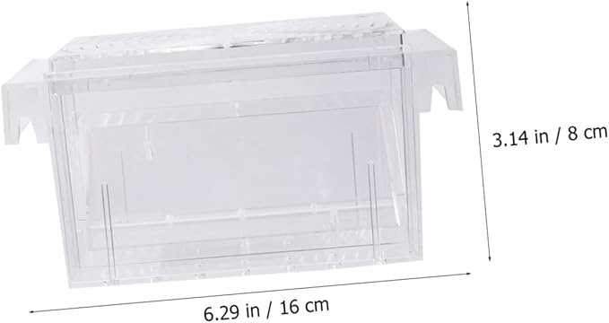 Fish Tank Breeding Box Acrylic Isolation Hatchery Tank with Removable Divider for Aquarium Fish Breeding and Fry Hatching