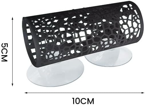 Betta Fish Hammock with Suction Cup - Plastic Aquarium Hideout & Resting Leaf for Betta Fish Tank, Decorative Shelter to Reduce Stress, Easy to Install (Black)