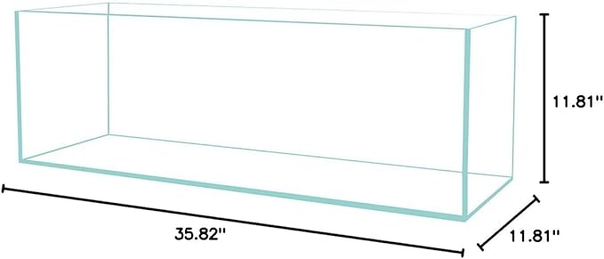 LIFEGARD Low Iron Ultra Clear Crystal Bookshelf Aquarium with Foam Leveling Mat – Rimless Aquariums with 45-Degree Beveled Edge, Peninsula Style – for Fish and Corals – 22 Gallon Capacity