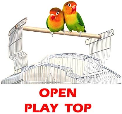 62-inch Open Top Parakeet Lovebirds Flight Cage with Rolling Stand for Finches Canaries Cockatiels Budgie Parrotlet Conures Pet Birdcage