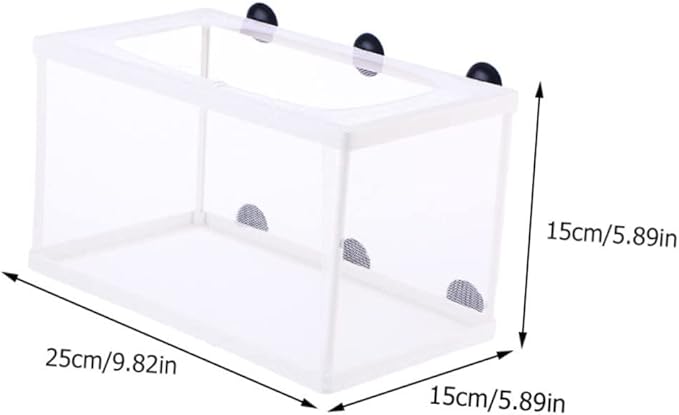 Happyyami 3pcs Fish Tank Suction Cup Fish Breeding Net Large Capacity Aquarium Breeder Box