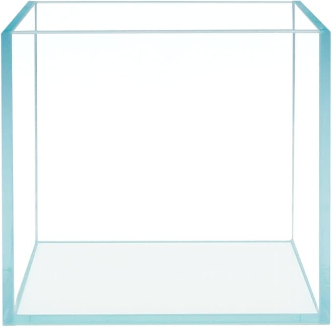 Cube Rimless Frameless Extra Clear All Glass Aquarium, Low Iron Glass Tank, 5mm Glass, White Leveling Mat Included, w/Lids Options