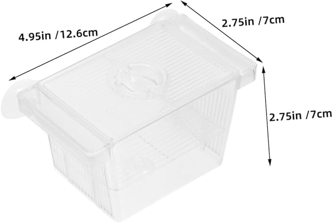 Happyyami 4pcs Floating Fish Breeding Box Plastic Separator Incubator Dual-Layer Betta Fry Hatchery Isolation Case Aquarium Fish Tank Accessory for Aquarium Breeding