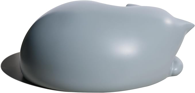 Cat Urn, Gray Resin, Sleeping Kitty Pet Memorial Keepsake Funeral Urn for Cats Ashes, Up to 8kg, 7.87 x 7.87 x 3.15 inches
