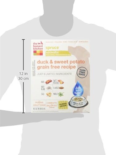 The Honest Kitchen Human Grade Wholemade™ Dehydrated Dog Food, Limited Ingredient Dog Food, Duck & Sweet Potato, 10 lb (makes 40lbs)