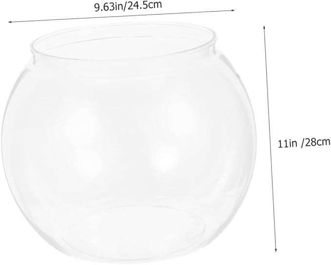 Plastic Round Goldfish Aquarium Fish Tank for Goldfish Fish Bowls Decorative Portable and Easy to Clean