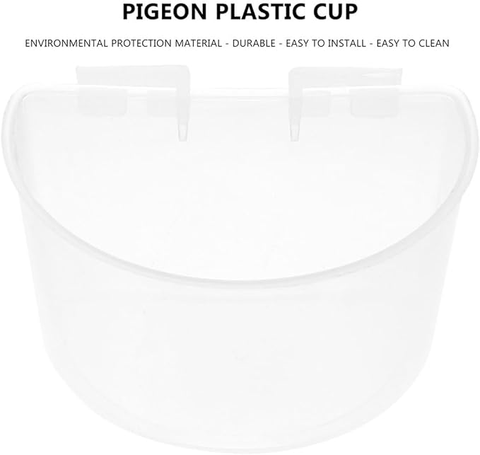 PRETYZOOM 6pcs Large Bird Cage Feeding Bowls Hanging Water Cups for Pigeon Cage Feeder Poultry Feeder Feeding Watering Supplies