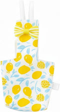 Bird Diaper Carrier Flight Suit Straps, Reusable Training Diaper Set Liners with Hook and Tow Eyes for Parrots and Cockatiels (Yellow LemonV, M)