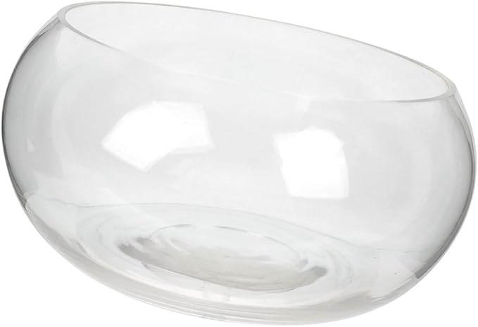 Glass Fish Bowl Terrarium for Home Bubble Vase for Plants Goldfish High Transparency Desktop Aquarium for Fish Plant Lovers