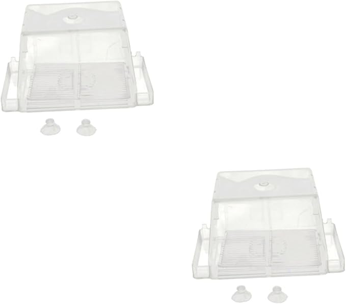 FRCOLOR 2pcs Aquarium Self-Floating Fish Breeding Isolation Box Transparent Fish Hatchery Incubator for Guppies and Bettas Prevents Aggressive for Separation