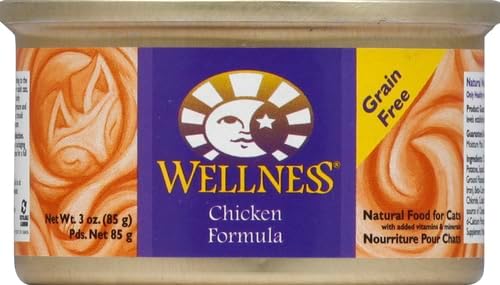 Wellness Complete Health Pate Adult Wet Cat Food,Natural,Protein-Rich,Grain Free,3 Ounce,(Chicken),(Pack of 48)
