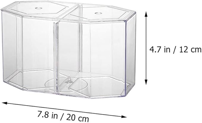 Mipcase 2pcs Transparent Box for Fish Dual Chamber Tank Removable Partition Easy to Clean Aquarium Incubator for Betta Guppy Fish Fry
