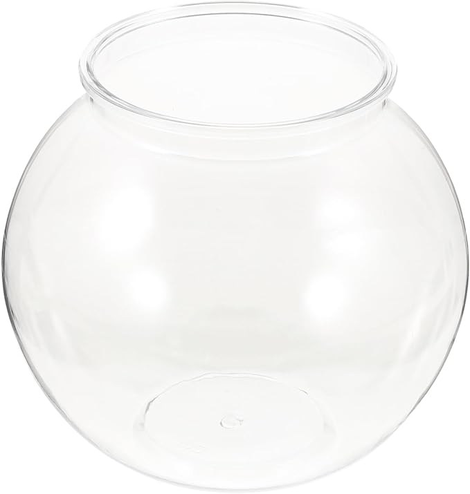 Balacoo Plastic Fish Bowl, Large Clear Aquarium Bowl, Break Resistant Round Vase Pot Bubble Planter, Betta Fish Tank for Desktop, Home, Wedding Decor 7.1 X 6.3 Inches
