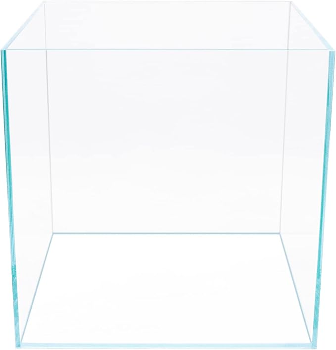 7Gal Ultra Clear Rimless Low Iron Glass Cubic Aquarium Tank (W11.81×D11.81×H11.81 inch(30x30x30cm)) 5mm Thickness Include Black Leveling Mat