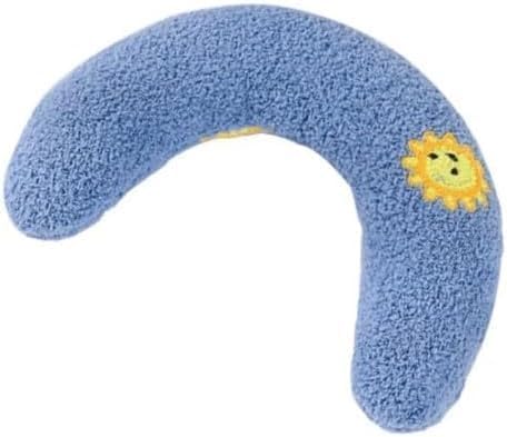 Calming Pillow for Dogs, Soft Dog Bed Pillows Pet Neck Pillow, Dog Calming Pillows for Small Dogs Ultra Soft Fluffy Pet Calming Toy Half Donut Cuddler (C)