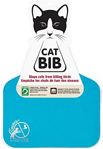 Bird Saving Cat Collar, Prevent Cats from Catching & Killing Birds, Anti Hunting Colorful Bib to Save Birds & Other Wildlife (Large, Turquoise)