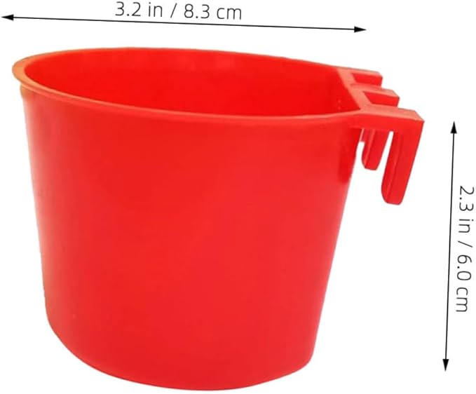 FRCOLOR 20pcs Bird Cage Cups Small Hanging Feeder Bowls Seed Holder for Indoor Birds Pet Feeding Watering Supplies
