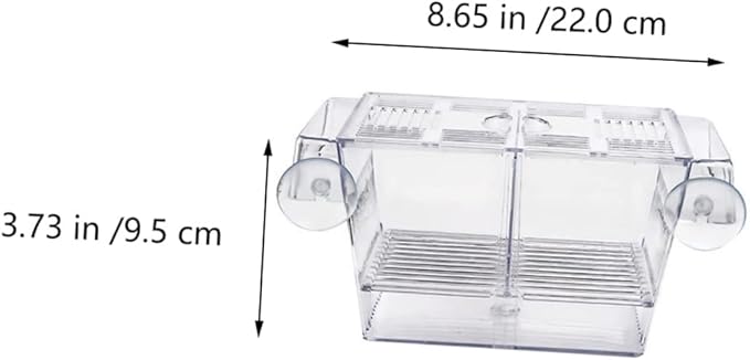 BESPORTBLE Floating Fish Incubation Box Observation Fry Breeding Tank Suction Cup for Aquarium