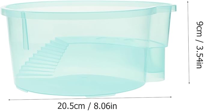 Yardwe Indoor Turtle Breeding Container Small Fish Tank with Basking Platform Turtle Aquarium for Breeding and Resting Smooth Surface for Easy Cleaning