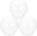 Desktop Fish Tank Clear Plastic Fish Bowl Small Household Tank 5.90X5.90X5.11In Office Desk Aquarium Decor