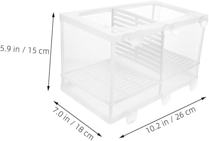 Aquarium Fish Breeding Box with Divider Fish Net for Fry Hatching Durable Separation Net Increases Survival Rate