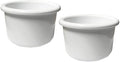 A&H Tool & Die Crock-Style White Plastic Bird Dish 16 oz (2 Pack)