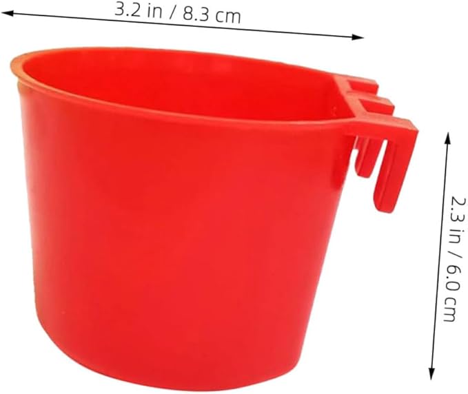 Beaupretty 20pcs Bird Cage Cups and Pet Feeder Bowls Plastic Small Feeding Watering Supplies for Birds, Pigeons, and Poultry Hanging Seed Feeders for Cage Use