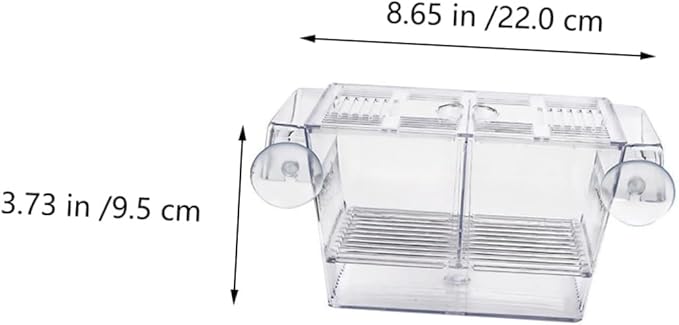 balacoo Portable Fish Tank Fish Breeding Box for Aquarium Floating Breeding Box Suction Cup Incubation Container Breeder