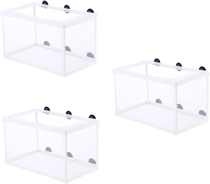 BESPORTBLE 3pcs Large Fish Tank Isolation Box Net for Fish Breeding Incubator Hatchery