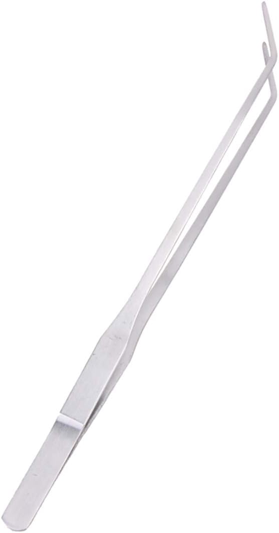 Aquarium Tools Kit Long Stainless Steel Straight Curved Tweezers Scissors Set for Fish Tank Aquascaping pack of 3-38cm Tweezers