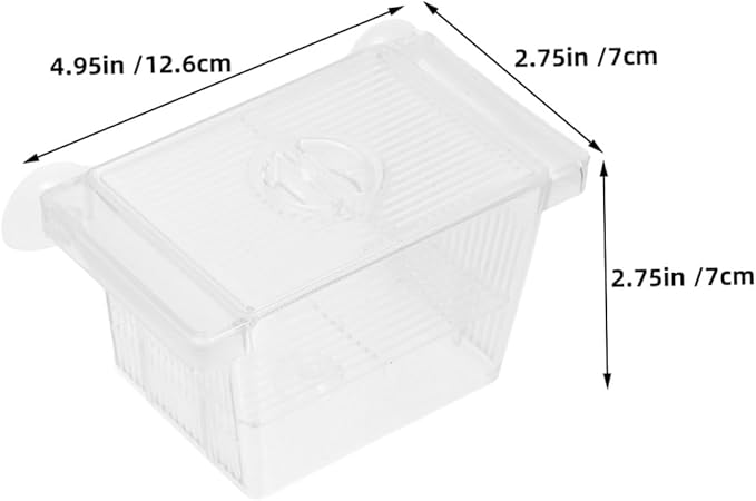 Ciieeo 4pcs Betta Fish Fry Incubator Box Self-Floating Double-Layer Fish Egg Separator Case Plastic Breeding Tank Accessory for Aquarium Fry Hatchery