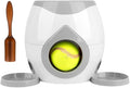 Automatic Dog Ball Launcher Dog Tennis Food Reward Machine Interactive Dogs Ball Thrower Slow Feeder for Small and Medium Dogs (Light Grey)