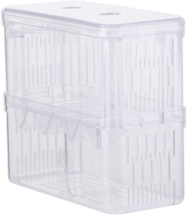 NOLITOY Ornamental Fish Habitat Box Fish Hatching Box Aquarium Breeding Tank Double Layer Incubator Safe and Easy to Clean