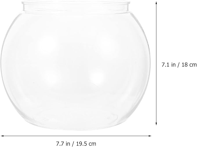 Plastic Bubble Bowl Goldfish Bowl 3 Gallon Fish Tank Glass Hydroponic Globe Flower Vase Centerpiece s Fish Tank Clear Desk Top Decor Fish Keeper Office Turtle Hydroponics The Pet