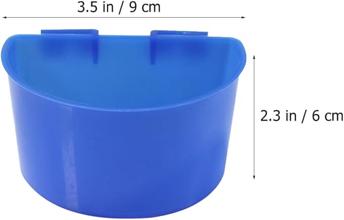 UPKOCH 12pcs Hanging Bird Food Bowls and Water Cups, Small and Blue Parrot Feeding Bowls for Cage, Convenient Household Bird Feeding and Watering Supplies