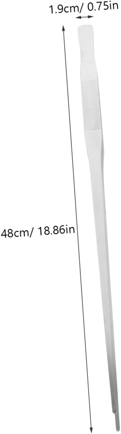 FRCOLOR 2pcs Handle Reptile Feeding Tongs Straight Curved Tweezers for Safe Handling of Crawling Pets and Aquatic Creatures Terrariums and Aquariums