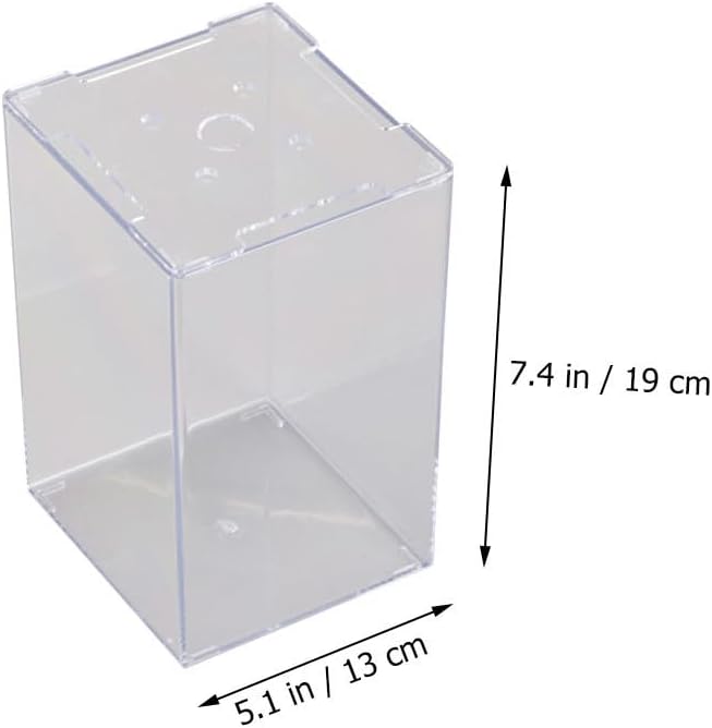Small Acrylic Fish Tank 7.5 Inch Mini Desktop Aquarium Fish Box for Betta Home Office Decor