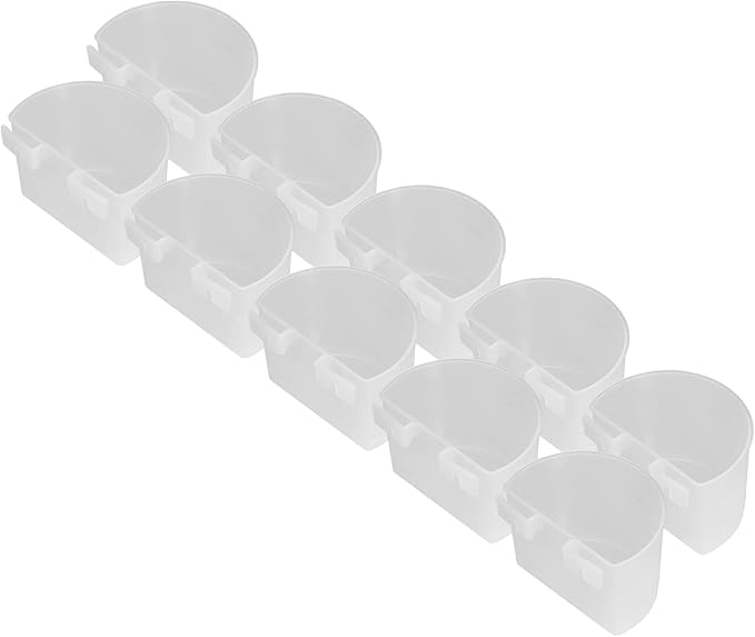 Zerodis Pigeons Feeding Cups, Plastic Bird Dish for Watering and Feeding, Easy to Hang Supplies for Bird Breeders and Pet Owners (L)