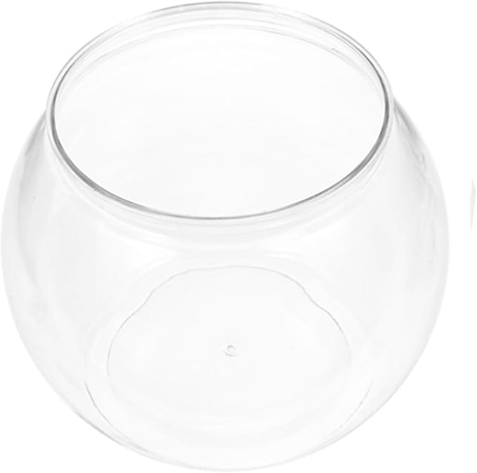 Transparent Small Plastic Fish Tank Aquarium Container for Betta Fish and Small Turtles Easy to Clean Portable Desktop Decor for