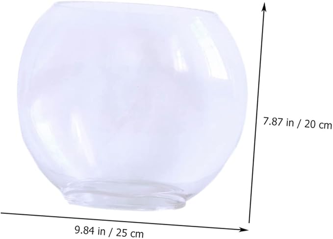 Flat Fish Tank Hydroponic Planter Glass Aquarium Glass Hydroponic Bowl Vase Water Plant Vase Betta Tank Fish Supplies Accessories Betta Household Products