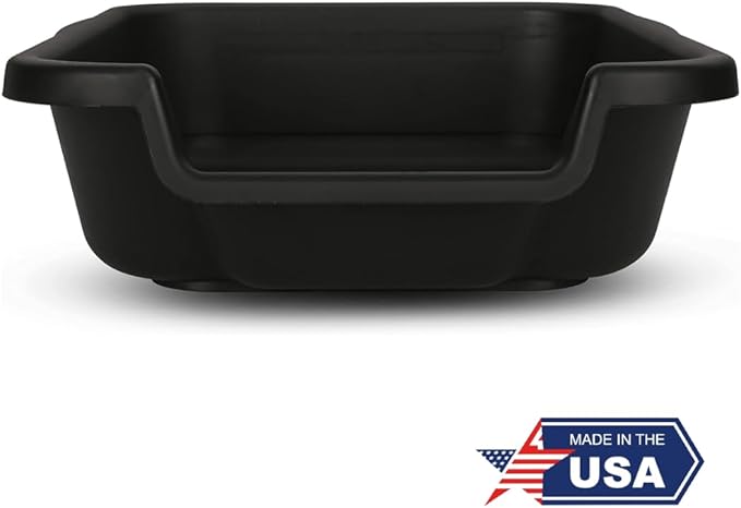 Dog Litter Pan by PuppyGoHere (Black, 20" x 15" x 5") Suitable for Dogs up to 6 lbs.