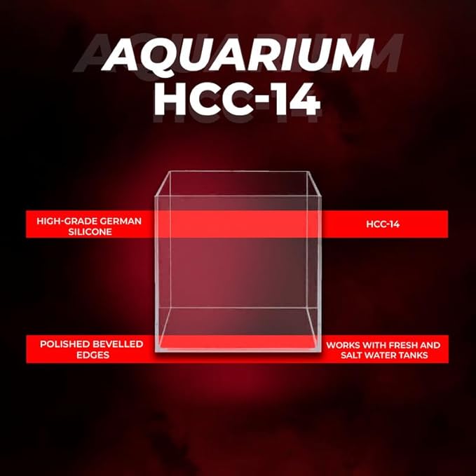 Aquatop High Clarity Low Iron Glass Cube Aquarium - Up to 11.3 Gallons - High-Grade German Silicone - Ideal for Salt and Freshwater Aquariums